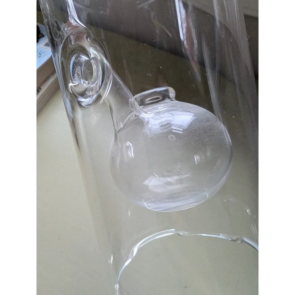 Vintage 9in Glass Oil Lamp Cylinder Hurricane‎
